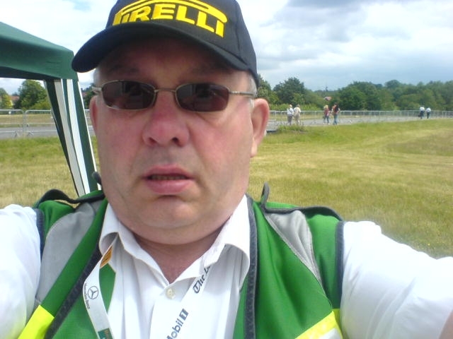 Gwyn on duty at Brooklands Centenary